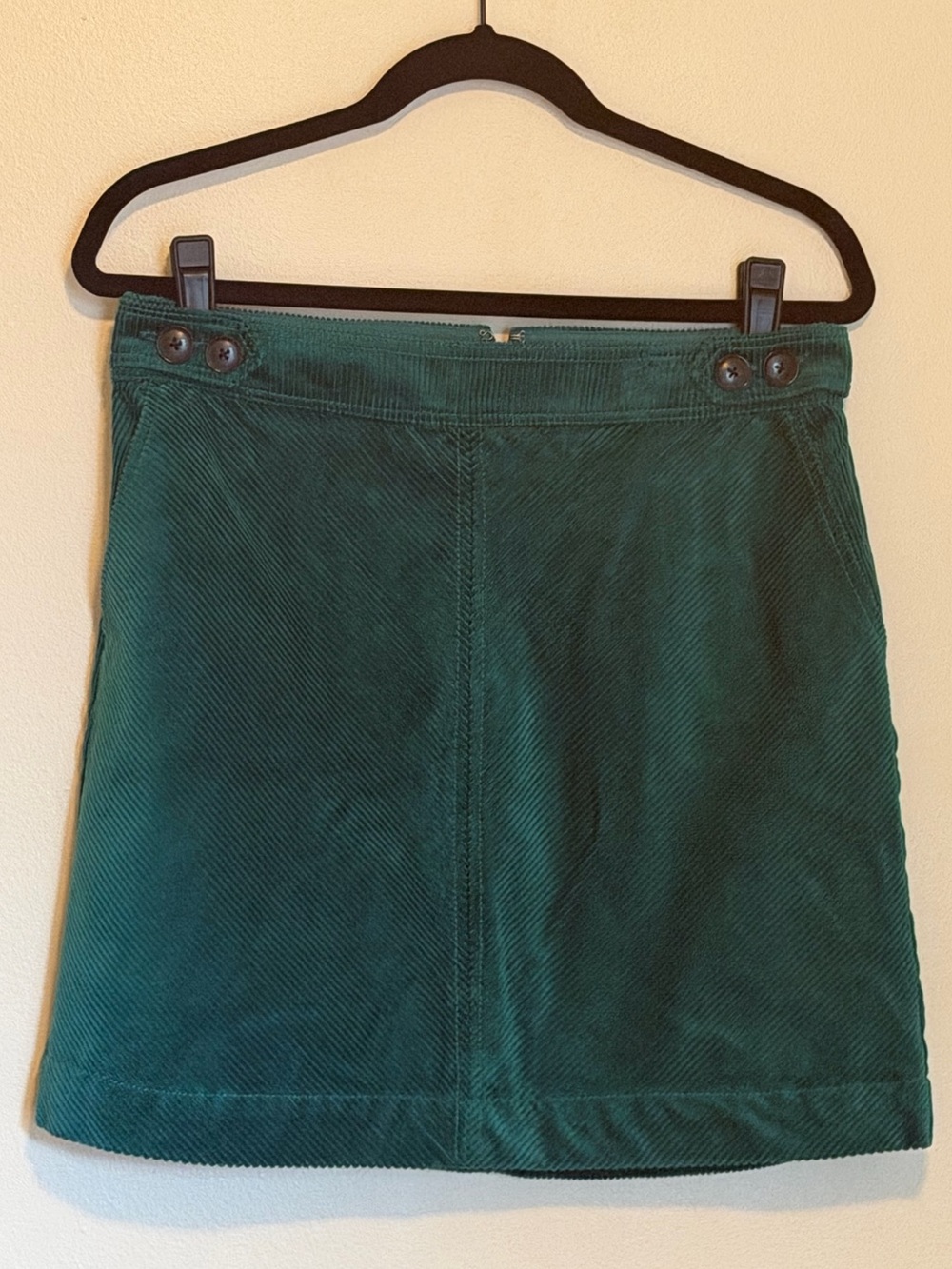 LOFT Green Corduroy Skirt